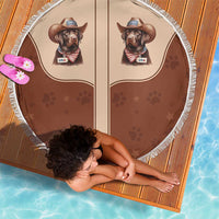 Cowdog Beach Blanket Cowboy Patriotic Labrador Western Yoke - Wonder Print Shop