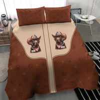 Cowdog Bedding Set Cowboy Patriotic Labrador Western Yoke - Wonder Print Shop