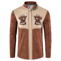 Cowdog Button Sweatshirt Cowboy Patriotic Labrador Western Yoke - Wonder Print Shop