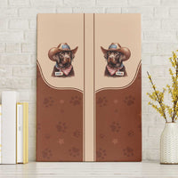 Cowdog Canvas Wall Art Cowboy Patriotic Labrador Western Yoke - Wonder Print Shop