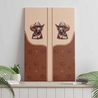 Cowdog Canvas Wall Art Cowboy Patriotic Labrador Western Yoke - Wonder Print Shop