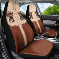 Cowdog Car Seat Cover Cowboy Patriotic Labrador Western Yoke - Wonder Print Shop
