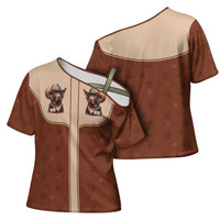 Cowdog Cross Shoulder Shirt Cowboy Patriotic Labrador Western Yoke - Wonder Print Shop