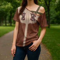 Cowdog Cross Shoulder Shirt Cowboy Patriotic Labrador Western Yoke - Wonder Print Shop