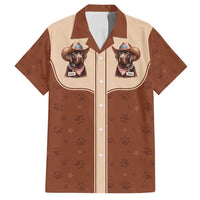 Cowdog Family Matching Long Sleeve Bodycon Dress and Hawaiian Shirt Cowboy Patriotic Labrador Western Yoke - Wonder Print Shop