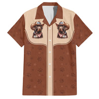 Cowdog Family Matching Off The Shoulder Long Sleeve Dress and Hawaiian Shirt Cowboy Patriotic Labrador Western Yoke - Wonder Print Shop