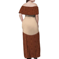 Cowdog Family Matching Off Shoulder Maxi Dress and Hawaiian Shirt Cowboy Patriotic Labrador Western Yoke - Wonder Print Shop