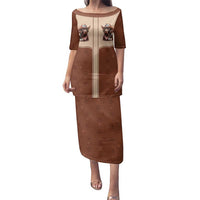 Cowdog Family Matching Puletasi and Hawaiian Shirt Cowboy Patriotic Labrador Western Yoke - Wonder Print Shop