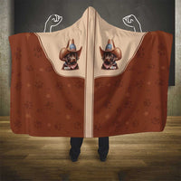 Cowdog Hooded Blanket Cowboy Patriotic Labrador Western Yoke - Wonder Print Shop