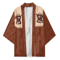 Cowdog Kimono Cowboy Patriotic Labrador Western Yoke - Wonder Print Shop