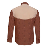 Cowdog Long Sleeve Button Shirt Cowboy Patriotic Labrador Western Yoke - Wonder Print Shop