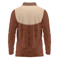 Cowdog Long Sleeve Polo Shirt Cowboy Patriotic Labrador Western Yoke - Wonder Print Shop