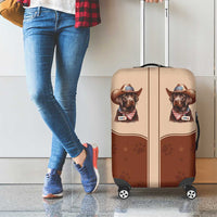 Cowdog Luggage Cover Cowboy Patriotic Labrador Western Yoke - Wonder Print Shop