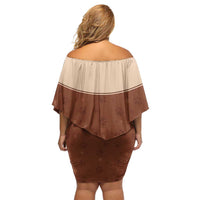 Cowdog Off Shoulder Short Dress Cowboy Patriotic Labrador Western Yoke - Wonder Print Shop