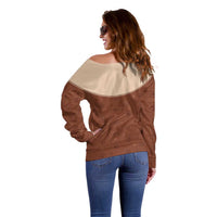 Cowdog Off Shoulder Sweater Cowboy Patriotic Labrador Western Yoke - Wonder Print Shop