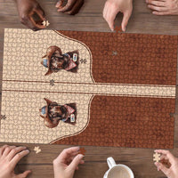 Cowdog Puzzle Cowboy Patriotic Labrador Western Yoke - Wonder Print Shop