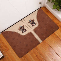 Cowdog Rubber Doormat Cowboy Patriotic Labrador Western Yoke - Wonder Print Shop