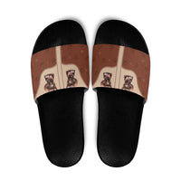 Cowdog Slide Sandals Cowboy Patriotic Labrador Western Yoke - Wonder Print Shop