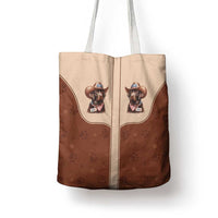 Cowdog Tote Bag Cowboy Patriotic Labrador Western Yoke - Wonder Print Shop