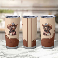 Cowdog Tumbler Cup Cowboy Patriotic Labrador Western Yoke - Wonder Print Shop