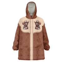 Cowdog Wearable Blanket Hoodie Cowboy Patriotic Labrador Western Yoke - Wonder Print Shop