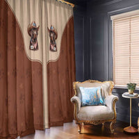 Cowdog Window Curtain Cowboy Patriotic Labrador Western Yoke - Wonder Print Shop