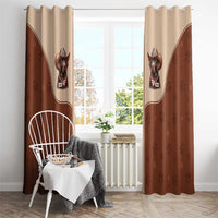 Cowdog Window Curtain Cowboy Patriotic Labrador Western Yoke - Wonder Print Shop