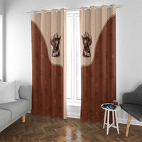 Cowdog Window Curtain Cowboy Patriotic Labrador Western Yoke - Wonder Print Shop