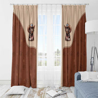 Cowdog Window Curtain Cowboy Patriotic Labrador Western Yoke - Wonder Print Shop