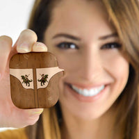Cowgirl Dinosaur AirPods Case Retro Western Yoke - Wonder Print Shop