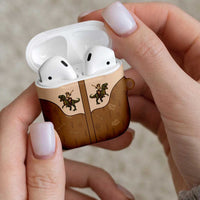 Cowgirl Dinosaur AirPods Case Retro Western Yoke - Wonder Print Shop