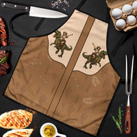 Cowgirl Dinosaur Apron Retro Western Yoke - Wonder Print Shop