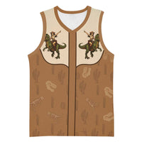 Cowgirl Dinosaur Basketball Jersey Retro Western Yoke - Wonder Print Shop
