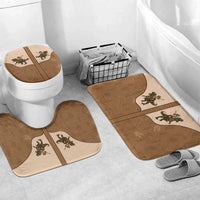 Cowgirl Dinosaur Bathroom Set Retro Western Yoke - Wonder Print Shop