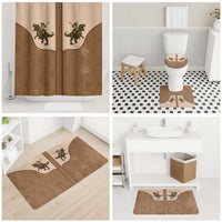 Cowgirl Dinosaur Bathroom Set Retro Western Yoke - Wonder Print Shop