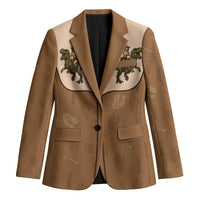 Cowgirl Dinosaur Blazer Retro Western Yoke - Wonder Print Shop