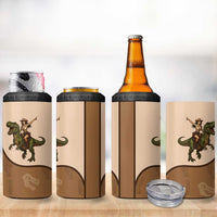 Cowgirl Dinosaur 4 in 1 Can Cooler Tumbler Retro Western Yoke - Wonder Print Shop