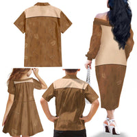 Cowgirl Dinosaur Family Matching Off The Shoulder Long Sleeve Dress and Hawaiian Shirt Retro Western Yoke - Wonder Print Shop