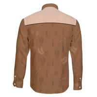 Cowgirl Dinosaur Family Matching Off The Shoulder Long Sleeve Dress and Hawaiian Shirt Retro Western Yoke - Wonder Print Shop