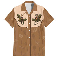 Cowgirl Dinosaur Family Matching Tank Maxi Dress and Hawaiian Shirt Retro Western Yoke - Wonder Print Shop