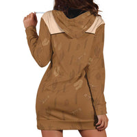 Cowgirl Dinosaur Hoodie Dress Retro Western Yoke - Wonder Print Shop