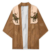Cowgirl Dinosaur Kimono Retro Western Yoke - Wonder Print Shop