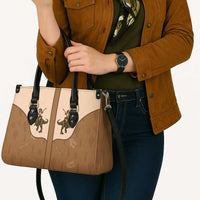 Cowgirl Dinosaur Leather Bag Retro Western Yoke - Wonder Print Shop
