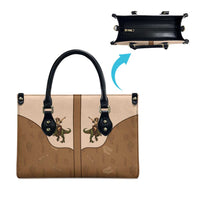 Cowgirl Dinosaur Leather Bag Retro Western Yoke - Wonder Print Shop