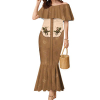 Cowgirl Dinosaur Mermaid Dress Retro Western Yoke - Wonder Print Shop