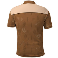 Cowgirl Dinosaur Polo Shirt Retro Western Yoke - Wonder Print Shop