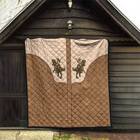 Cowgirl Dinosaur Quilt Retro Western Yoke - Wonder Print Shop