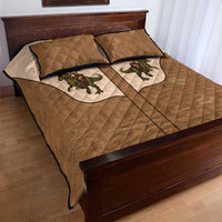 Cowgirl Dinosaur Quilt Bed Set Retro Western Yoke - Wonder Print Shop