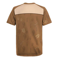 Cowgirl Dinosaur Rugby Jersey Retro Western Yoke - Wonder Print Shop
