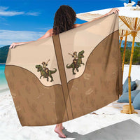 Cowgirl Dinosaur Sarong Retro Western Yoke - Wonder Print Shop